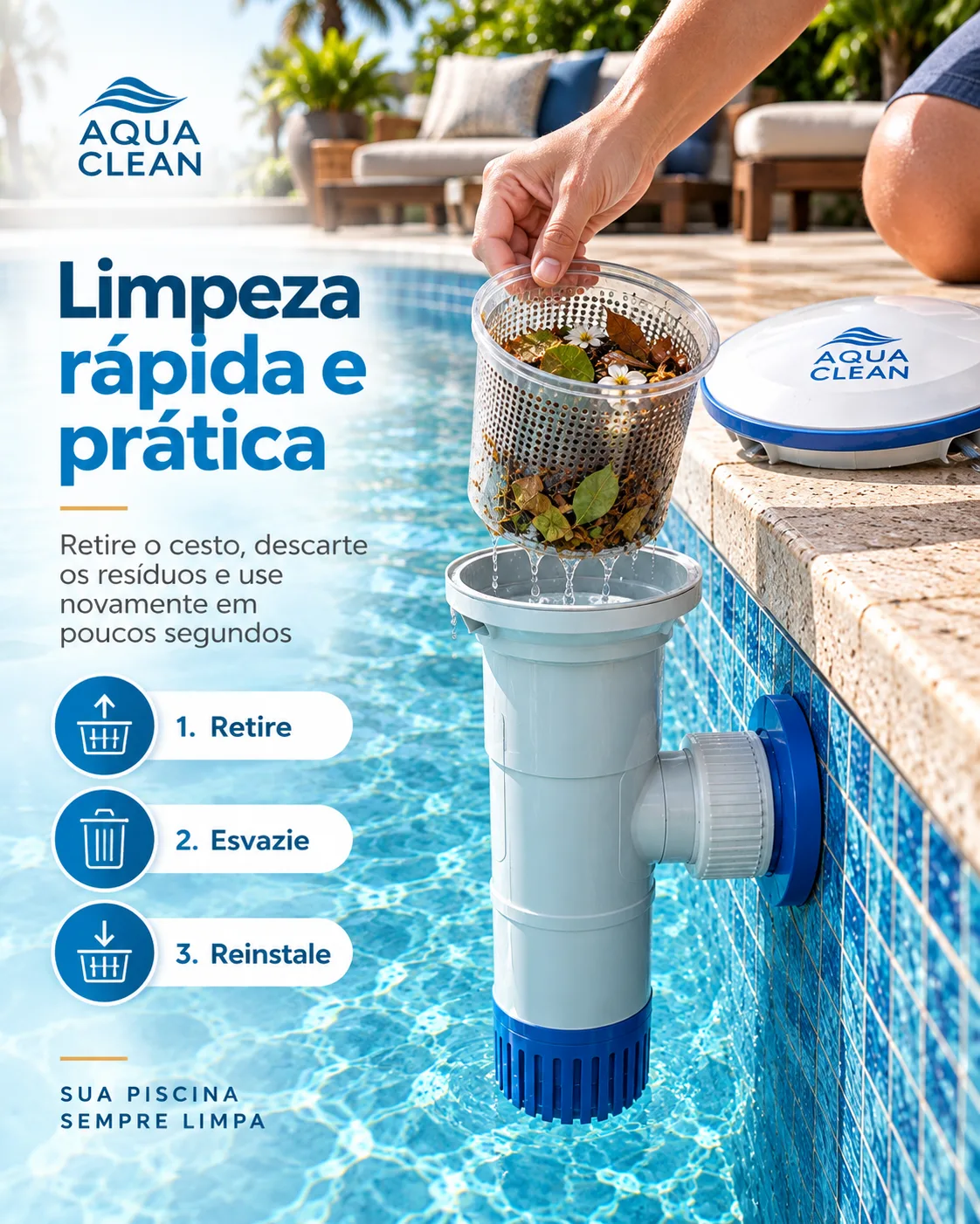 AquaClean - O Limpador de Piscinas mais Prático do Brasil